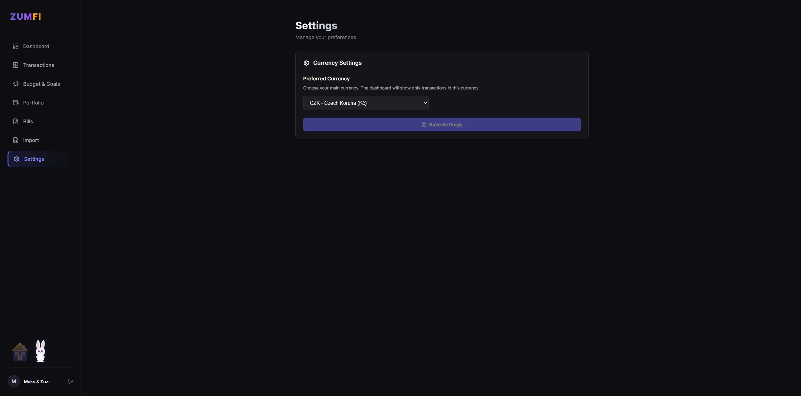 Settings & Security